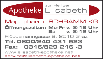 Werbung Apotheke Zur heiligen Elisabeth Mag. pharm. Schramm KG