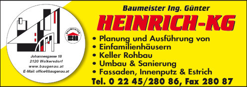 Werbung Heinrich Günter Ing KG