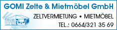 Werbung GOMI Zelte & Mietmöbel GmbH