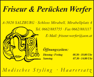 Werbung Fuchsberger-Werfer Friseur & Perücken