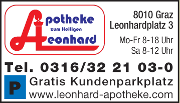 Werbung Apotheke Zum heiligen Leonhard Mag pharm Brettner KG
