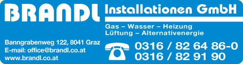Werbung Brandl Installationen GmbH