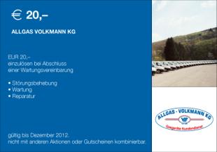 Werbung Allgas - Volkmann KG - Gasgerätekundendienst