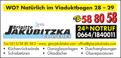 Vergrößern Werbung JAKUBITZKA Brigitte Glaserei