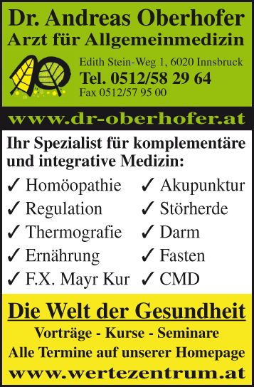 Vergrößern Werbung Oberhofer Andreas Dr