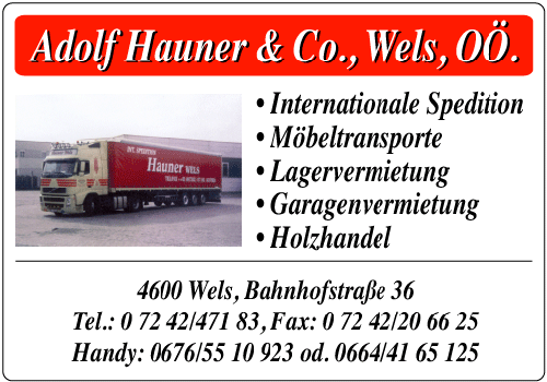 Vergrößern Werbung Hauner Adolf GesmbH & Co KG