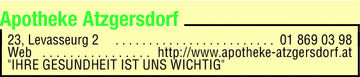 Vergrößern Werbung Apotheke Atzgersdorf