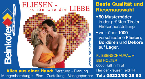 Werbung Beinkofer GmbH & Co KG - Fliesenschauraum bei Holter