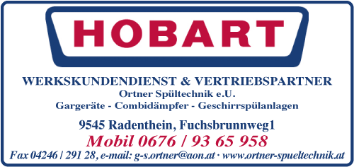 Werbung Ortner Spültechnik e.U.  - Hobart Werkskundendienst