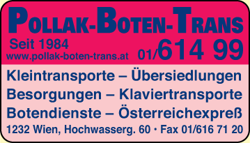 Werbung Botendienst Pollak - Boten - Trans