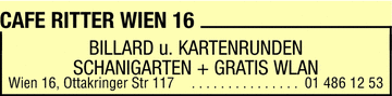 Vergrößern Werbung Cafe Ritter