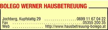 Werbung Bolego Werner