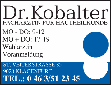 Werbung Kobalter Margret Dr