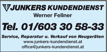 Werbung FELLNER WERNER - JUNKERS Kundendienst