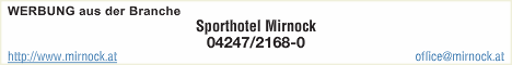 Sporthotel Mirnock - Öffnet neues Fenster Sporthotel Mirnock