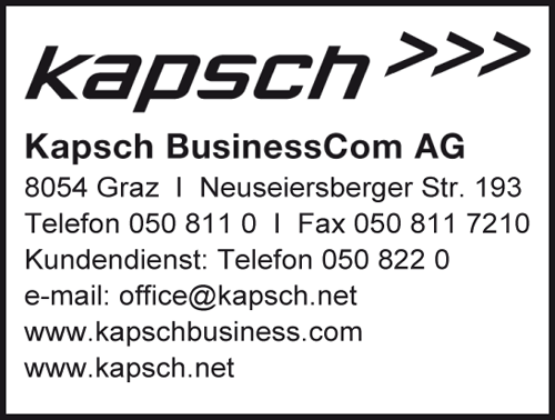Werbung Kapsch BusinessCom AG