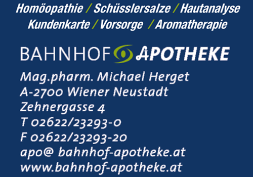 Vergrößern Werbung Bahnhof-Apotheke Mag pharm Michael Herget