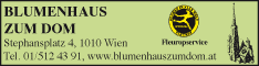 Werbung Blumen Haus zum Dom
