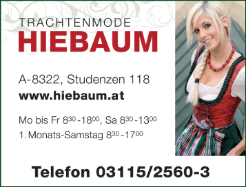 Werbung Trachtenmode Hiebaum