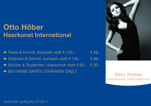 Gutschein, Coupon, Rabatt von Haarkunst International Inh. Otto Höber Gutschein, Coupon, Rabatt von Haarkunst International Inh. Otto Höber