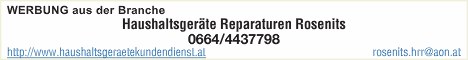 Haushaltsgeräte Reparaturen Rosenits