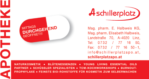 Werbung Apotheke am Schillerplatz Mag pharm E. Halbweis KG
