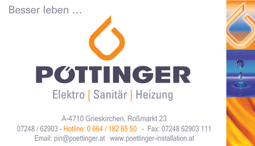 Werbung Pöttinger Installations GmbH & Co KG