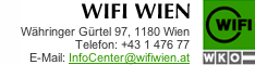 Werbung WIFI Wirtschaftsförderungsinstitut der Wirtschaftskammer Wien