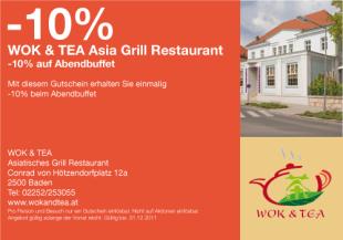 Werbung Wok & Tea Asiatisches Grill - Restaurant Werbung Wok & Tea Asiatisches Grill - Restaurant