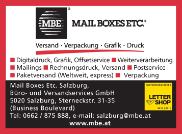 Werbung "MAIL BOXES ETC." Büro- und Versandservice GmbH