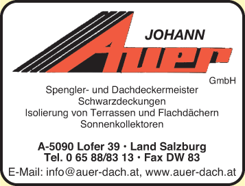 Vergrößern Werbung Auer Johann Spenglerei- u. Dachdeckerei GmbH