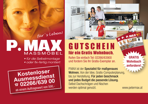 Gutschein, Coupon, Rabatt von Peter Max  Firmenzentrale VertriebsgesmbH