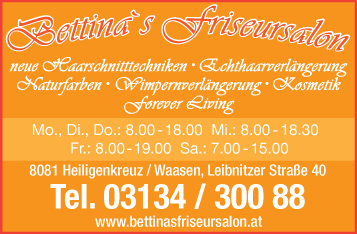 Vergrößern Werbung Bettina's Friseursalon