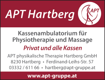 Vergrößern Werbung APT physikalische Therapie Hartberg GmbH
