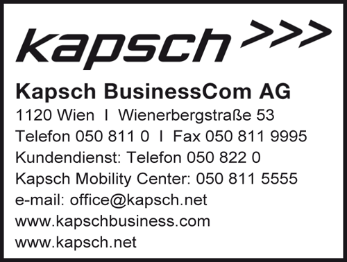Vergrößern Werbung Kapsch BusinessCom AG