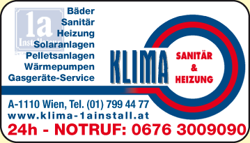 Vergrößern Werbung 1a Installateur - Klima GesmbH