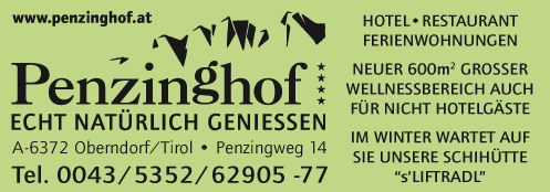 Vergrößern Werbung Hotel-Restaurant Penzinghof Lindner OG