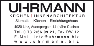Werbung SieMatic Studio Uhrmann KG Innenarchitektur