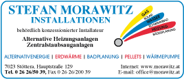 Werbung Morawitz Stefan Gas- Wasser- u Heizungsinstallationen