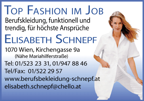 Werbung Berufsbekleidung Schnepf