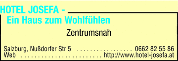 Vergrößern Werbung Hotel Josefa