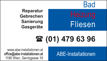 Werbung ABE Installationen Gerhard Curda e.U.