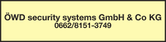 Werbung ÖWD security systems GmbH & Co KG
