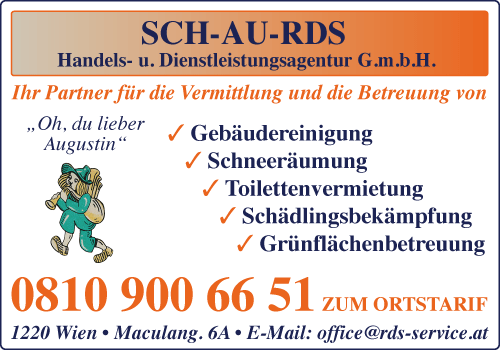 Werbung AUGUSTIN Peter