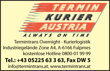 Werbung Termintrans Overnight - Kurierlogistik