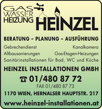 Werbung Heinzel Installationen GmbH