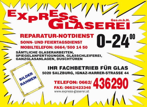 Werbung Express Glaserei GmbH