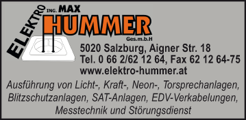 Werbung Elektro Hummer Max Ing GmbH