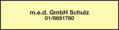 Werbung m.e.d. GmbH Schulz