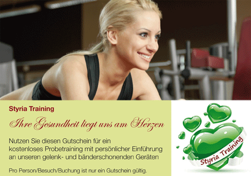 Gutschein, Coupon, Rabatt von Styriatraining Valland Fitness GmbH & Co KG